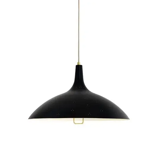 1965 Lámpara Colgante Latón/Negro – GUBI