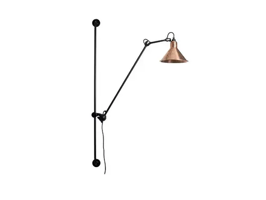 214 Aplique de Pared Conic Negro/Cobre Crudo – Lampe Gras