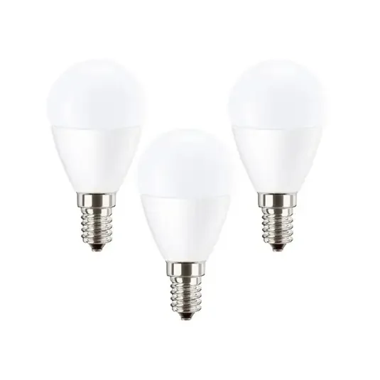 3-pack Bombilla LED 4,9W (470lm) 2700K E14 – Attralux