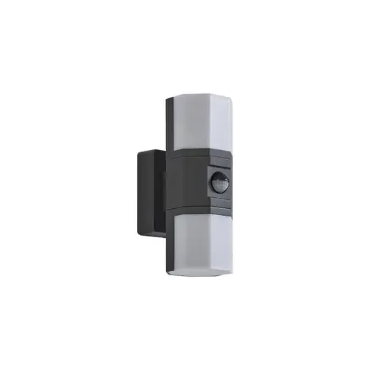 Alaric LED Aplique Exterior w/Sensor Blanco/Dark Gris – Lindby