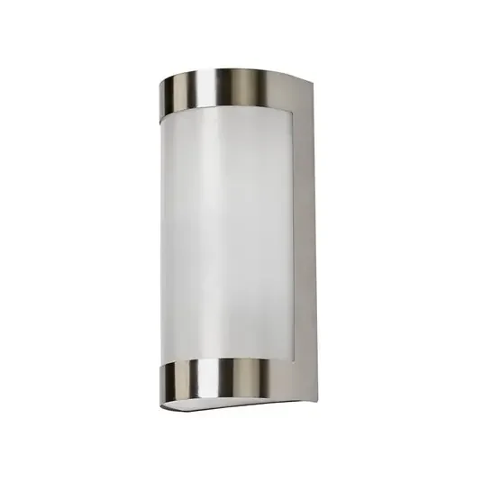 Alvin Aplique de Pared Exterior Steel/Opal – Lindby