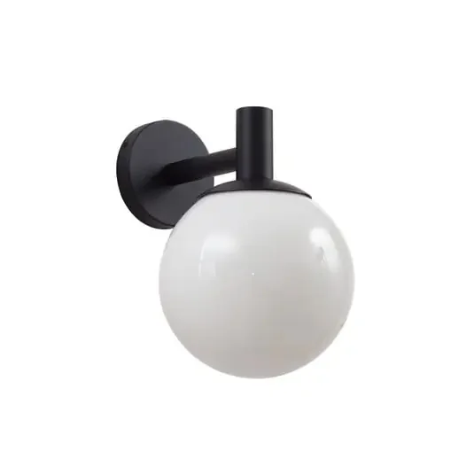 Aplique de exterior Dangan Ø 20 cm blanco cristal IP44 – Lindby