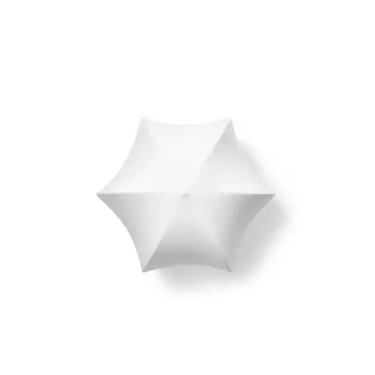 Aplique de pared Poem, Ø 35 cm, acero, vellón, blanco – ferm LIVING