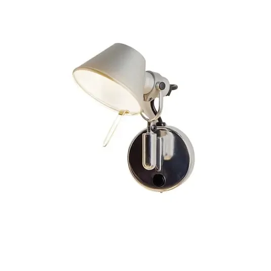 Aplique LED Tolomeo Micro Faretto, 3000 K, gris – Artemide