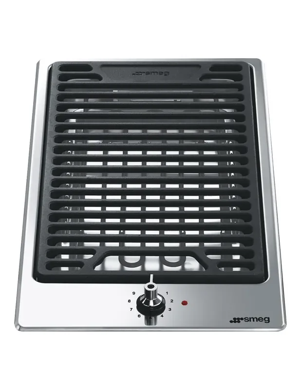 Barbacoa modular Smeg PGF30B, 1800w, cuba agua, ix