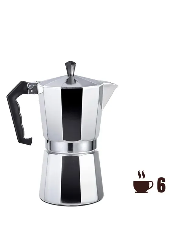 Cafetera de aluminio de 6 tazas edm 8425998761221 76122 GOURMET KITCHEN
