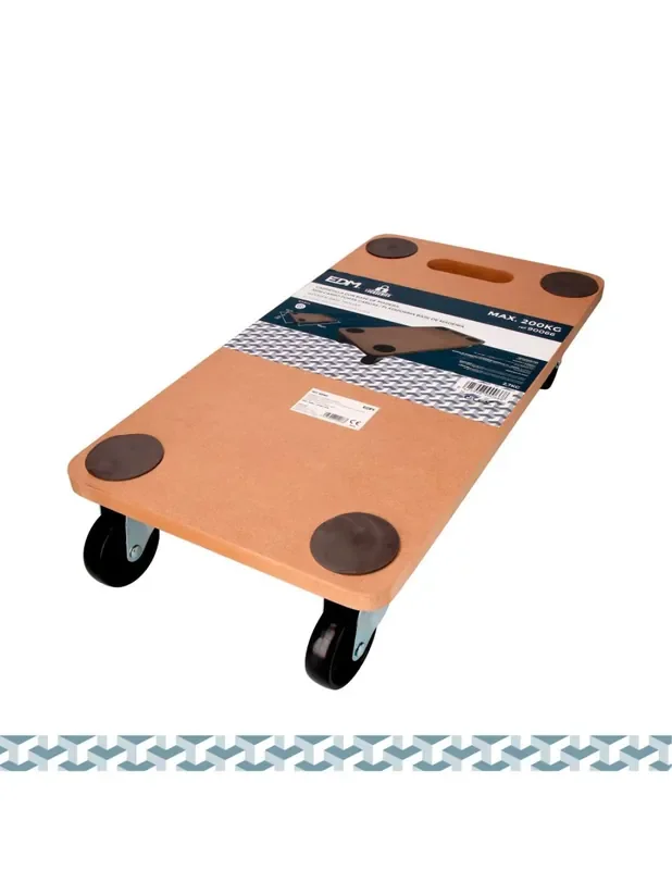 Carretilla con base de madera max. 200kg 58x30x12cm 8718692623804 90066 EDM