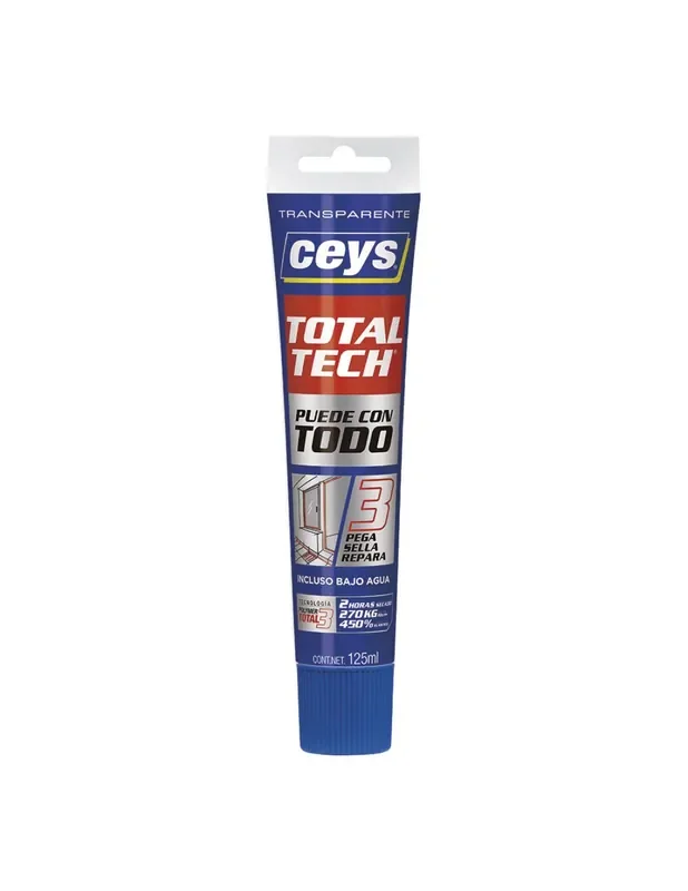 Ceys total tech transparente tubo 125ml 507242 8411519772425 95583 CEYS