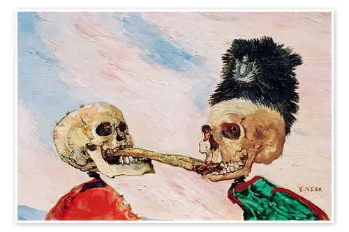 Esqueletos peleando por un arenque agrio de James Ensor akg-images