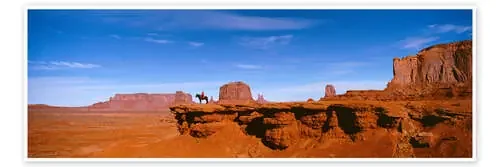 Horse rider, Monument Valley, Arizona, USA de Todd Gustafson Panoramic Images