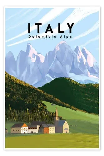 Italy, Dolomitic Alps de Omar Escalante Wild Apple Graphics