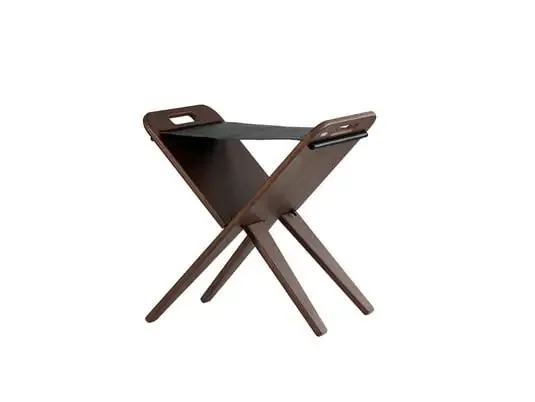 Klaburet Stool Walnut/Black – Piet Hein
