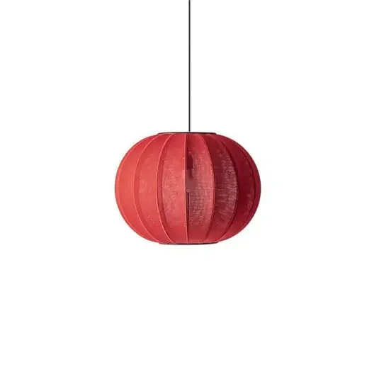 Knit-Wit 45 Round Lámpara Colgante Maple Red – Made By Hand