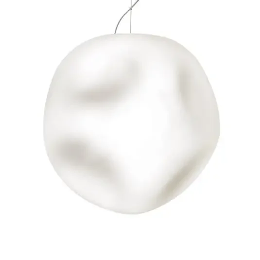 Lámpara colgante Hoba Grande, Ø 36 cm, suspensión 1000 cm – Foscarini