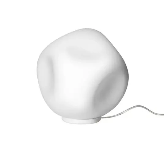 Lámpara de mesa Hoba Media, Ø 24 cm, atenuable, cristal – Foscarini
