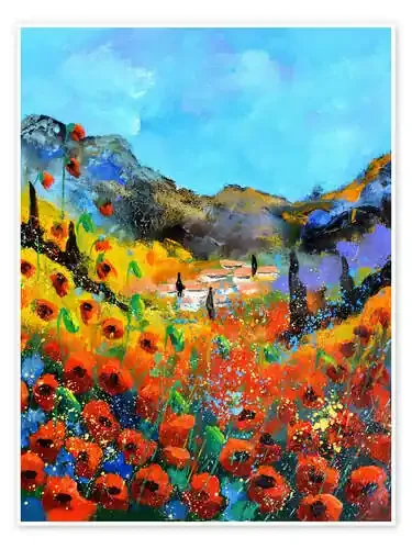Red poppies in Provence de Pol Ledent