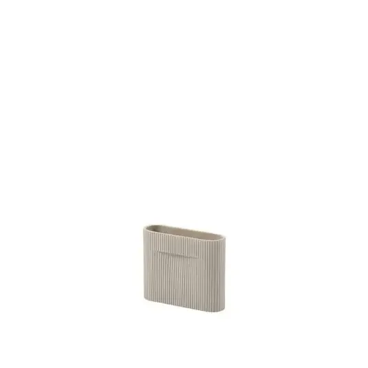 Ridge Vase H16,5 Beige – Muuto