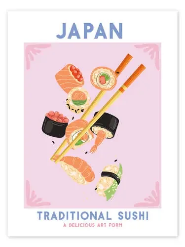 Traditional Sushi, Japan de Omar Escalante Wild Apple Graphics